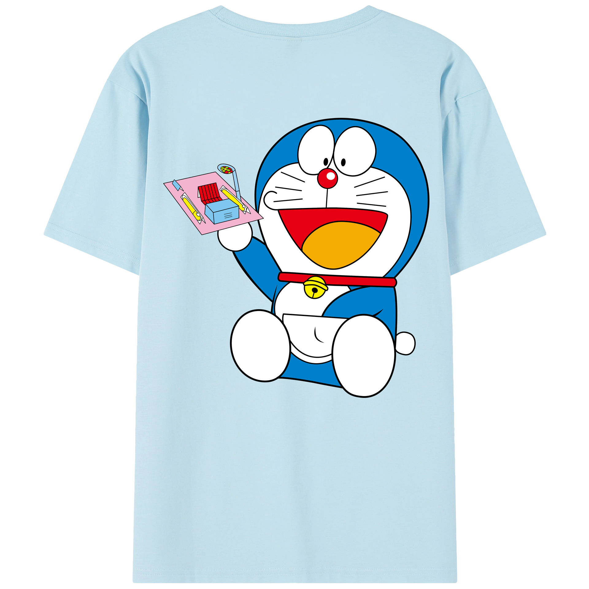 （画像用） ドラえもん Doraemon 綿100％半袖Tシャツ（背面プリント）
